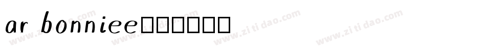 ar bonniee字体转换